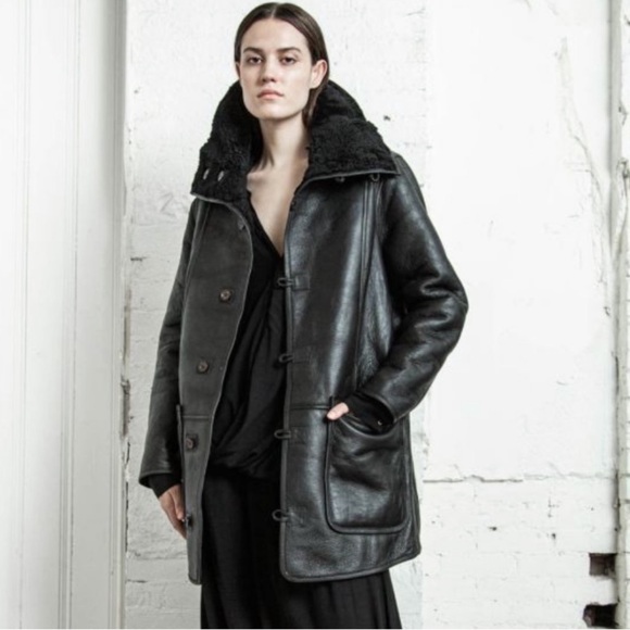 New🌟Free People x Nicholas K Alpine Reversible Sheepskin Shearling Leather Coat